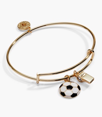 Soccer & Whistle Charm Bangle