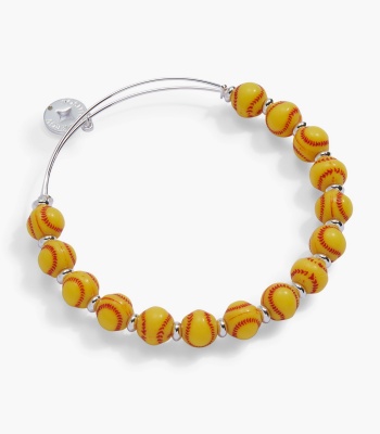 Softball Beaded Bangle