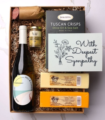 Sympathy Wine & Gourmet Gift Basket