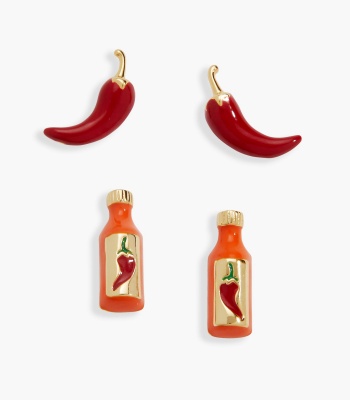 Taco Hot Sauce & Pepper Stud Set