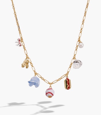 'Take Me Out To The Ballgame' Multi Charm Necklace