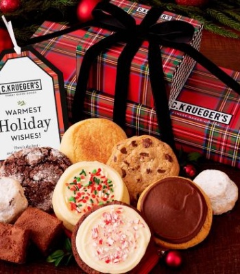 Tartan Plaid Holiday Gourmet Cookie & Brownie Stack Gift