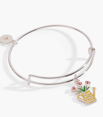 'Thank You For Helping Me Bloom' Charm Bangle