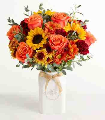Thanksgiving Flowers In Vase