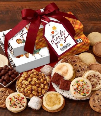 Thanksgiving Plaid Gourmet Cookie & Brownie Assortment Gift