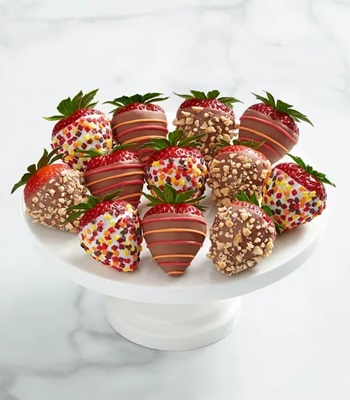 Thanksgiving Strawberries In Chocolaty Confection - 1 Dozen
