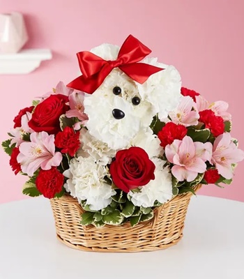 Valentine's Day Flower Basket