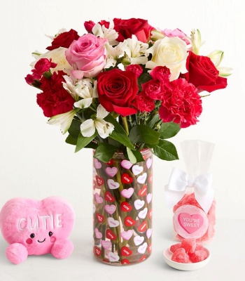 Valentine's Day Mixed Rose Arrangement