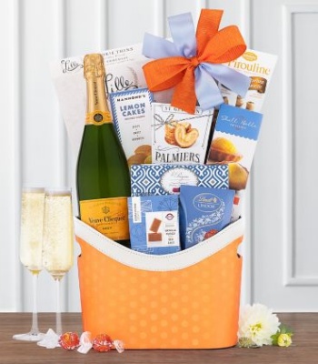 Veuve Clicquot Yellow Label Champagne & Luxury Chocolate Gift Basket