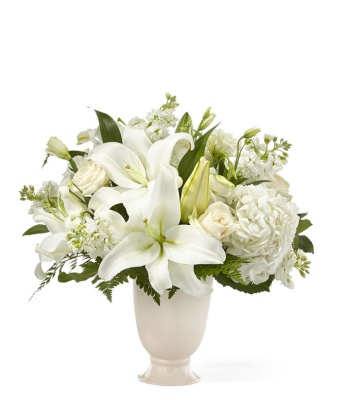 White Sympathy Flower Arrangement