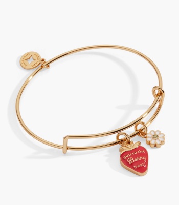 'You're The Berry Best' Strawberry Charm Bangle
