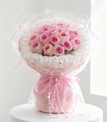 Anniversary Pink Roses Bouquet