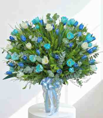 Blue Tulip Arrangement