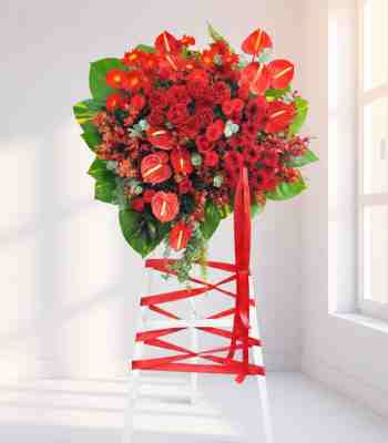 Exotic Floral Standing Arrangement For Anniversaries