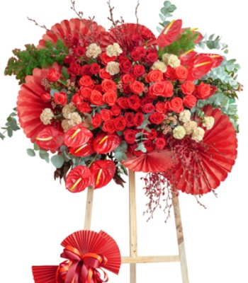 Grand Opening Flowers - Red Color