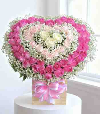Heart Shape Love & Romance Flower Arrangement