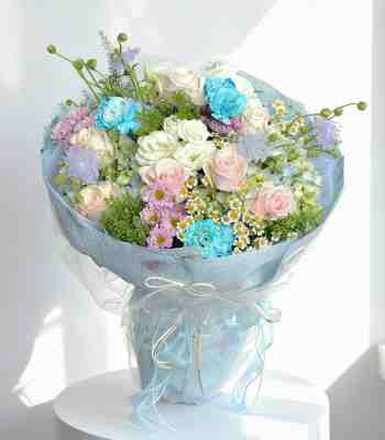 Long Distance Love Pink Rose Bouquet