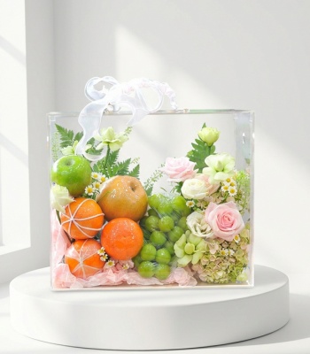 Premium Fruit & Flower Acrylic Gift Box