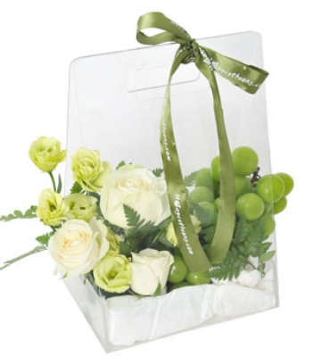 Premium Grape & Fresh Flower Gift Box